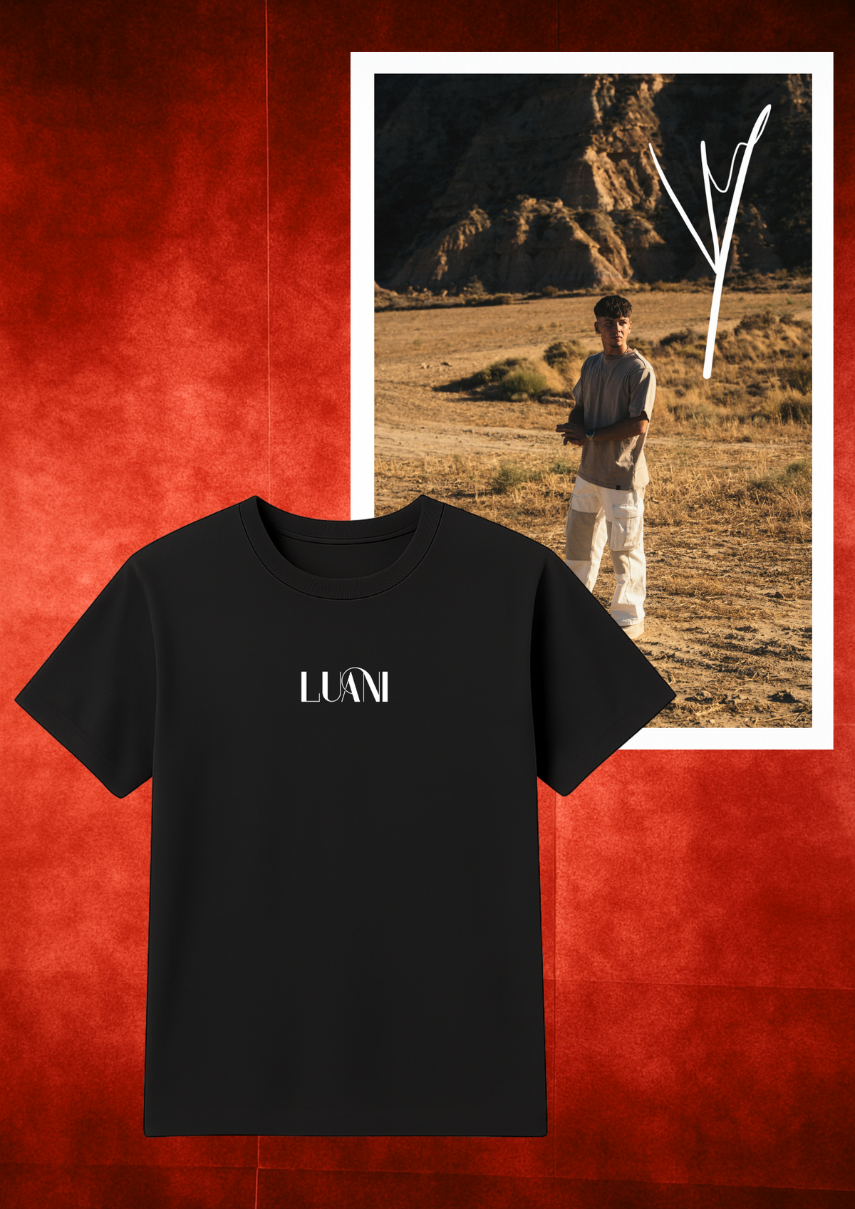 Poster Firmado + Camiseta LUANI